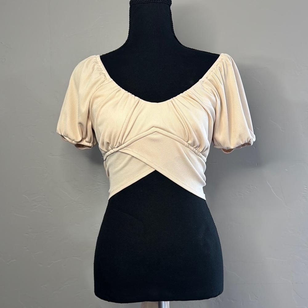 Bluebell Cream Puff Sleeve Women's Top